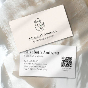 Minimalistische Geboorte Doula Logo - Zwangerschap Visitekaartje