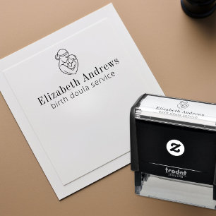 Minimalistische Geboorte Doula Logo - Zwangerschap Zelfinktende Stempel