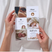 Minimalistische geboorteaankondiging kaart