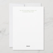 Minimalistische geboorteaankondiging Kerstkaart (Achterkant)