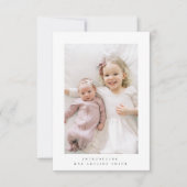 minimalistische geboorteaankondiging na kaart (Voorkant)