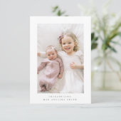 minimalistische geboorteaankondiging na kaart (Staand voorkant)