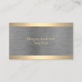 Minimalistische geborsteld metaal gouden band visitekaartje (Voorkant)