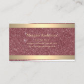 Minimalistische geborsteld metaal gouden band visitekaartje (Achterkant)