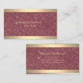 Minimalistische geborsteld metaal gouden band visitekaartje (Voorkant / Achterkant)