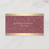 Minimalistische geborsteld metaal gouden band visitekaartje (Voorkant)