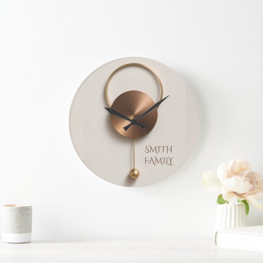 Minimalistische Geborstelde Bronzen Sculpturale Ac Grote Klok (Huis)