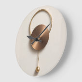 Minimalistische Geborstelde Bronzen Sculpturale Ac Grote Klok (Hoek)