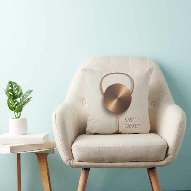Minimalistische Geborstelde Bronzen Sculpturale Ac Kussen (Stoel)