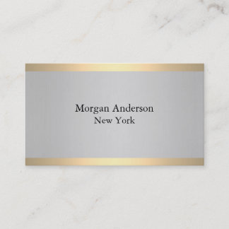 Minimalistische geborstelde metalen gouden rand visitekaartje