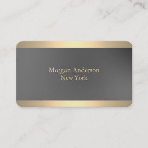Minimalistische geborstelde metalen gouden rand visitekaartje