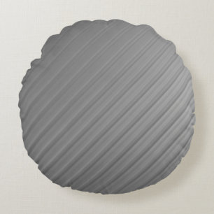 Minimalistische geborstelde zilverkleurige diagona rond kussen