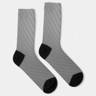 Minimalistische geborstelde zilverkleurige diagona sokken