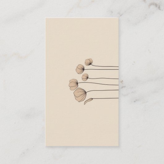 Minimalistische gedempte tonen QR-code wildlowers  Informatiekaartje (Achterkant)