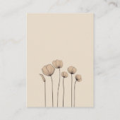 Minimalistische gedempte tonen wildbloemen RSVP QR Informatiekaartje (Achterkant)