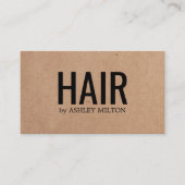 Minimalistische gedrukte Kraft Black Bold Hair Sal Visitekaartje (Voorkant)