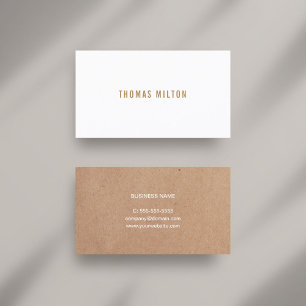 Minimalistische Gedrukte Kraft Witte Consultant Visitekaartje
