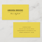 Minimalistische Geel Visitekaartje (Voorkant / Achterkant)