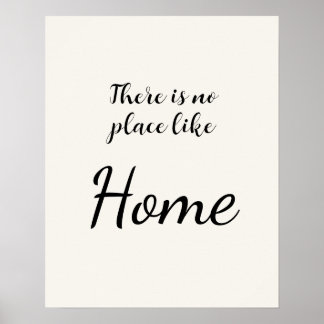 Minimalistische Geen Plaats Als Thuis Wit Poster