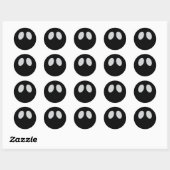 Minimalistische Geest Gezicht Halloween Sticker (Vel)
