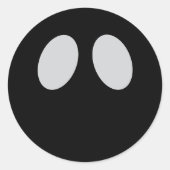 Minimalistische Geest Gezicht Halloween Sticker (Voorkant)