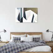 Minimalistische gefacetteerde geometrie canvas afdruk (Insitu (Slaapkamer))