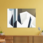 Minimalistische gefacetteerde geometrie canvas afdruk (Insitu (Woonkamer))