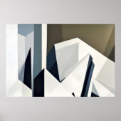 Minimalistische gefacetteerde geometrie poster (Voorkant)