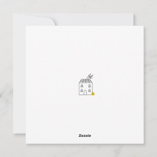 MINIMALISTISCHE Gefeliciteerd met je nieuwe appart Feestdagenkaart (Achterkant)