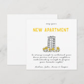 MINIMALISTISCHE Gefeliciteerd met je nieuwe appart Feestdagenkaart (Voorkant / Achterkant)