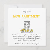 MINIMALISTISCHE Gefeliciteerd met je nieuwe appart Feestdagenkaart (Voorkant)