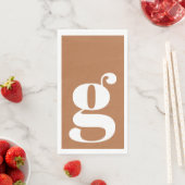 Minimalistische Gegemonogrammeerde Initiële Kracht Servet (Insitu)