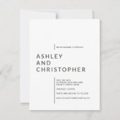 Minimalistische Geïsoleerde Namen Bruiloft Save The Date (Voorkant)