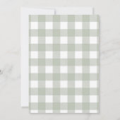 Minimalistische Gekke Gans 1e Verjaardag Gingham Kaart (Achterkant)