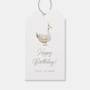 Minimalistische Gekke Gans Gepersonaliseerde Verja Cadeaulabel