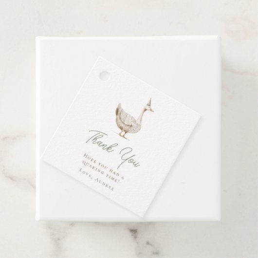 Minimalistische Gekke Gans Verjaardag Dank u Bedankjes Labels (In situ)