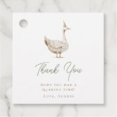 Minimalistische Gekke Gans Verjaardag Dank u Bedankjes Labels (Voorkant)