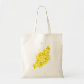 Minimalistische Gele Bloemen Tote Bag