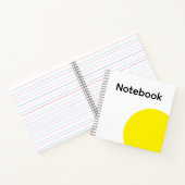 Minimalistische Gele Cirkel Notitieboek (Binnen)