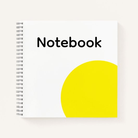 Minimalistische Gele Cirkel Notitieboek (Voorkant)