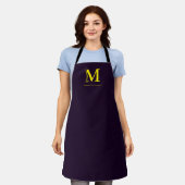 Minimalistische gele elegante verfijnde monogram schort (Gedragen)