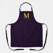 Minimalistische gele elegante verfijnde monogram schort (Voorkant)