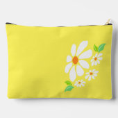 Minimalistische gele en witte bloem tekening etui (Achterkant)