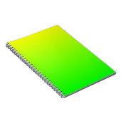Minimalistische gele groene gradiënt notitieboek (Rechterzijde)