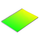 Minimalistische gele groene gradiënt notitieboek (Linkerzijde)
