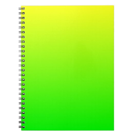 Minimalistische gele groene gradiënt notitieboek (Voorkant)