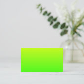 Minimalistische gele groene gradiënt visitekaartje (Staand voorkant)