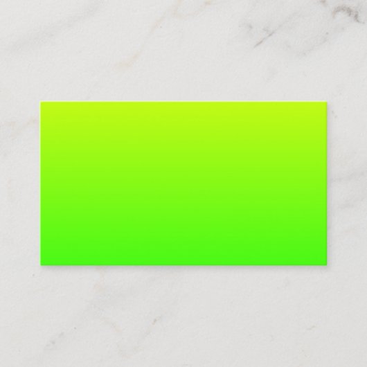 Minimalistische gele groene gradiënt visitekaartje (Voorkant)