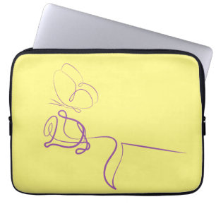 Minimalistische gele laptophoes laptop sleeve