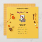 Minimalistische Gele Verjaardag Kaart met Verjaard (Voorkant / Achterkant)